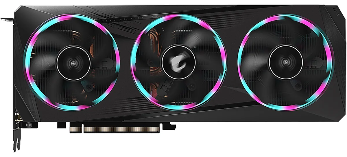 GIGABYTE GIGABYTE GV-N3050AORUS E-8GD GeForce RTX 3050 8GB graphics card — product photo
