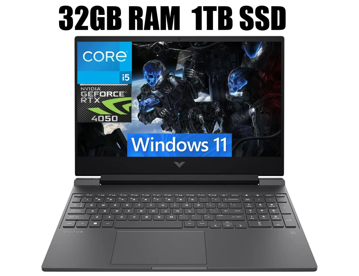 HP HP Victus 15 Raider Gaming Laptop i5-13420H RTX 4050 32GB 1TB — product photo