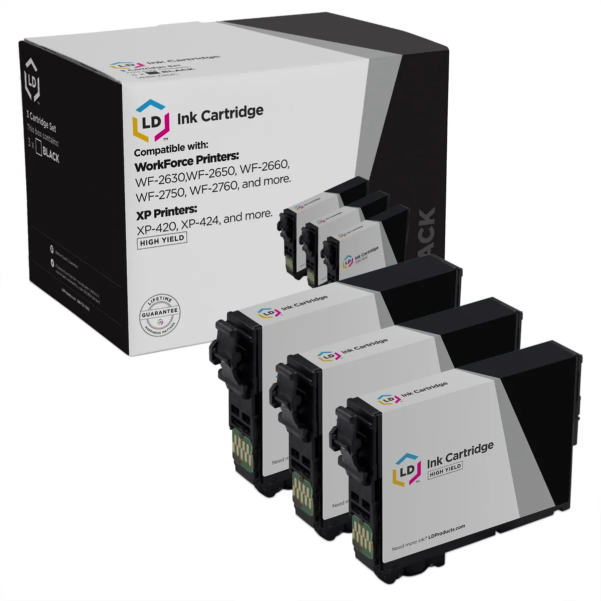 LD Products LD Products Epson 220XL Compatible Black Ink Cartridge 3-Pack 500 Pages — product photo