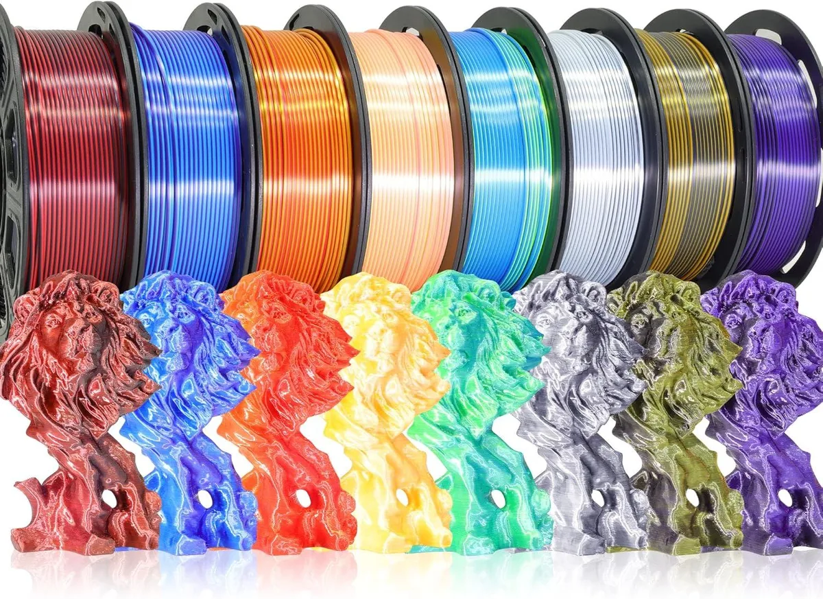BFKK BFKK 8 Spools Dual Color Silk PLA Filament Bundle 1.75mm 250g×8 — product photo