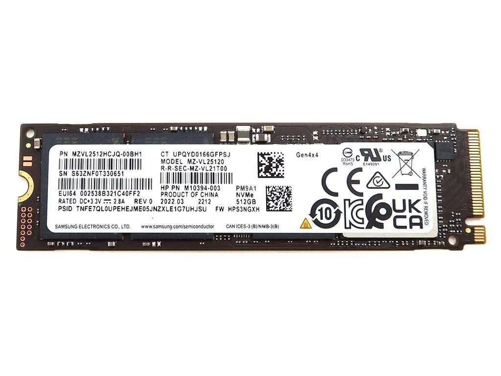 SAMSUNG SAMSUNG MZ-VL25120 512GB M.2 2280 Nvme internal SSD — product photo