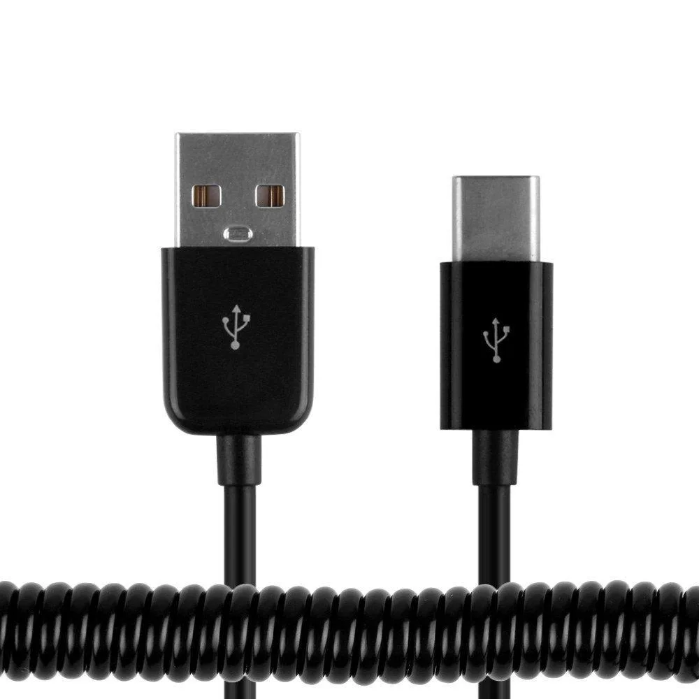 LORDWORLD LORDWORLD USB-C 3.1 to USB 2.0 Coiled Cable 300cm — product photo