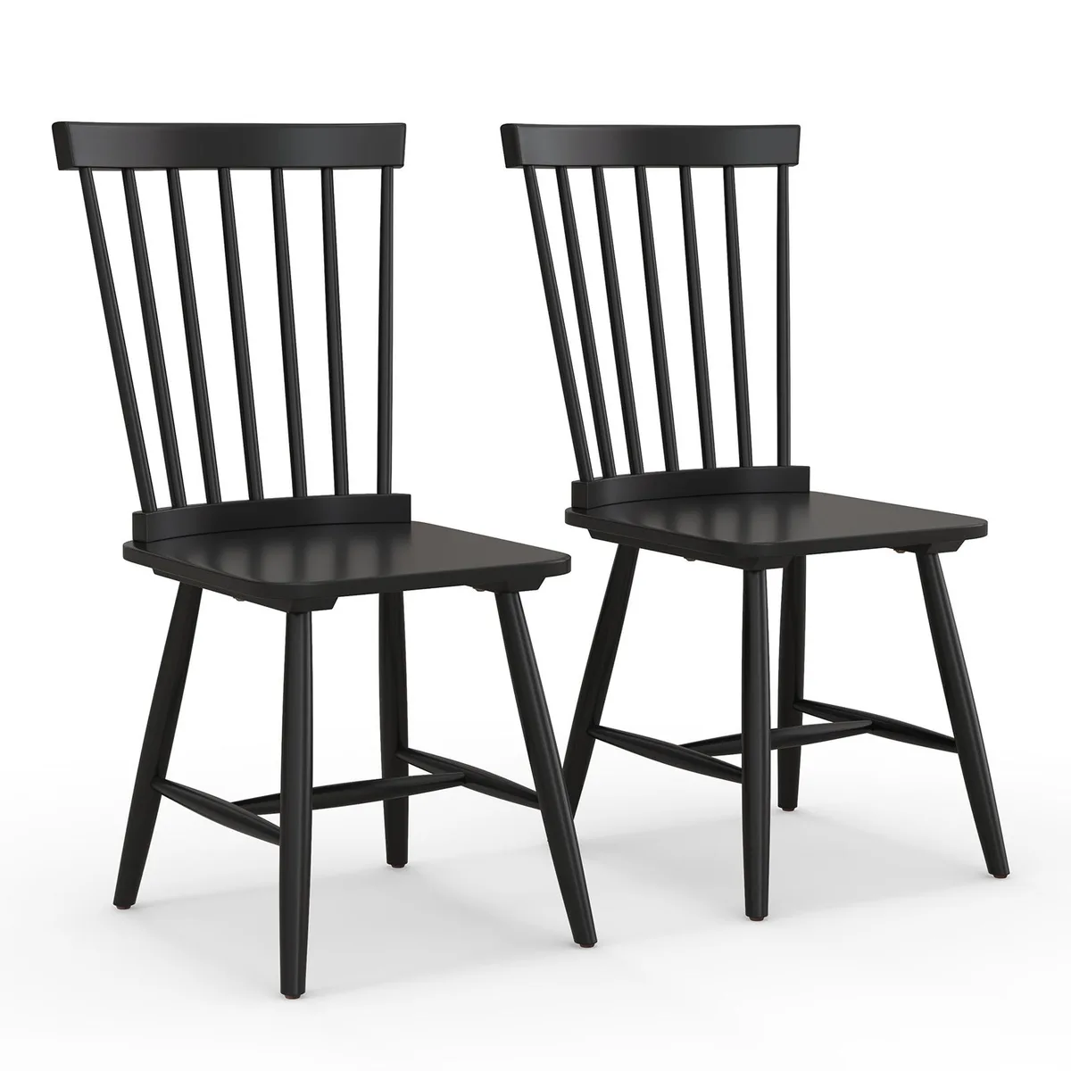 SlickBlue SlickBlue Windsor Dining Chairs, Set of 2, Black/Natural — product photo