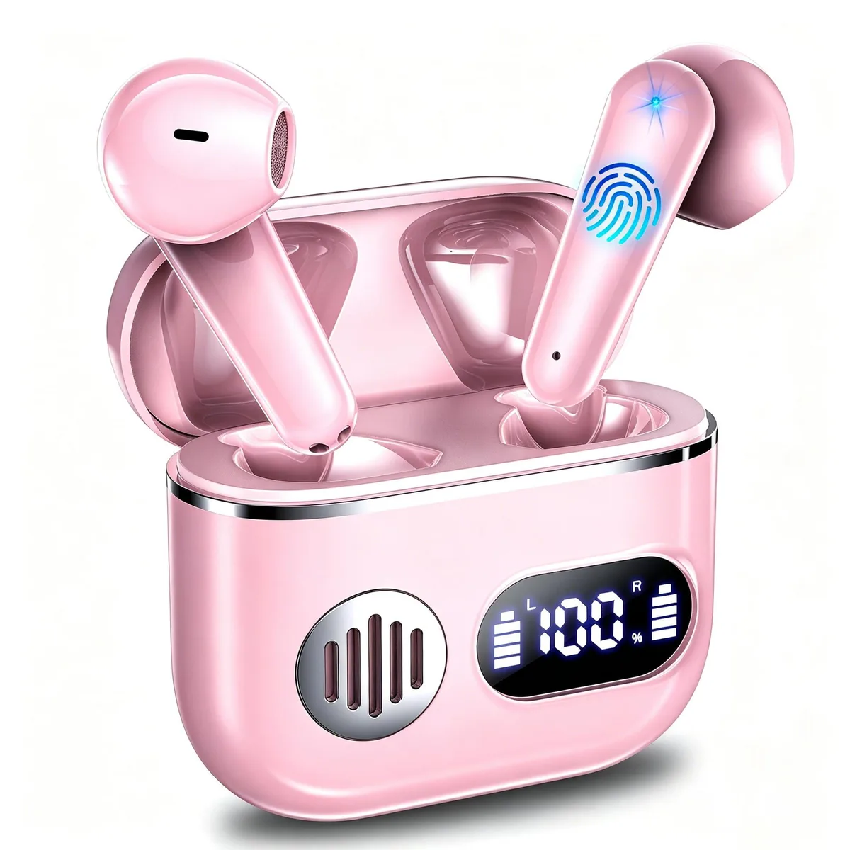 No Sew No Sew FBYYK-750 Light Pink True Wireless Earbuds 48H Bluetooth 5.3 13mm 32ohm IPX7 — product photo