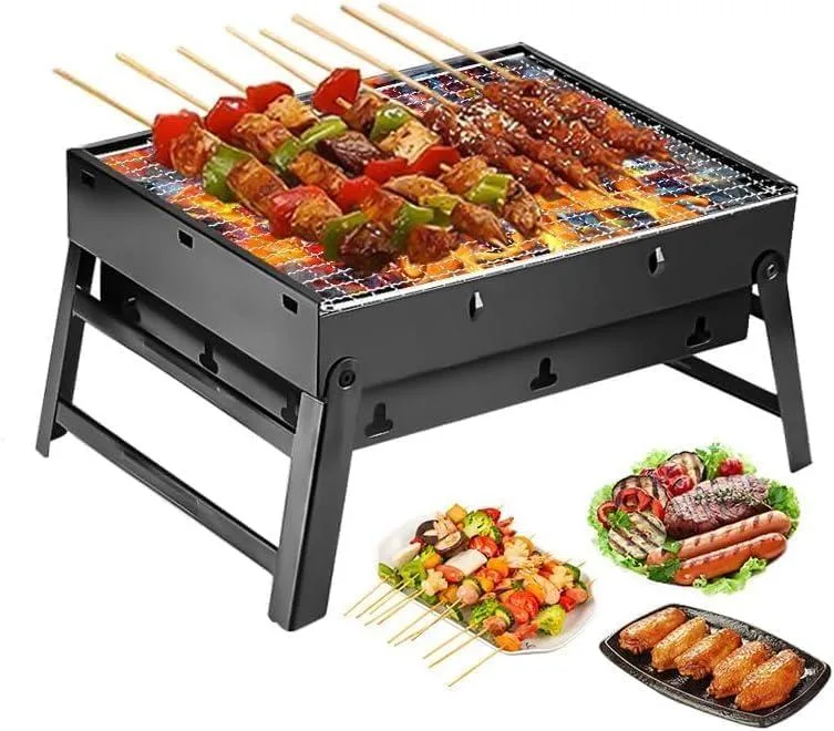  Minxchen KJ-2026 Portable Charcoal Grill 17.3" Black — product photo