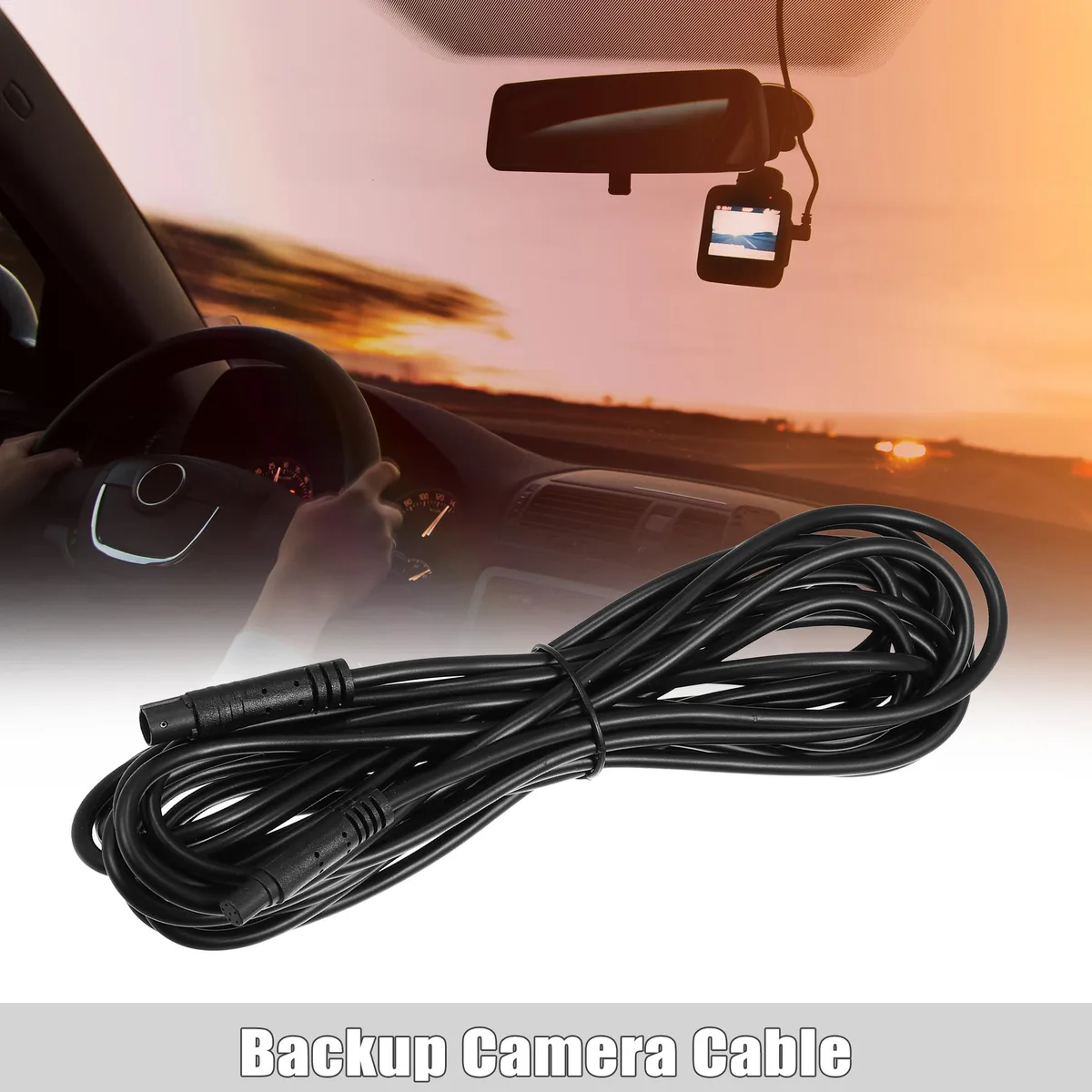 Unique-Bargains Unique-Bargains 6 Pin 16.40ft Backup Camera Extension Cable Car Electronics Accessory — product photo