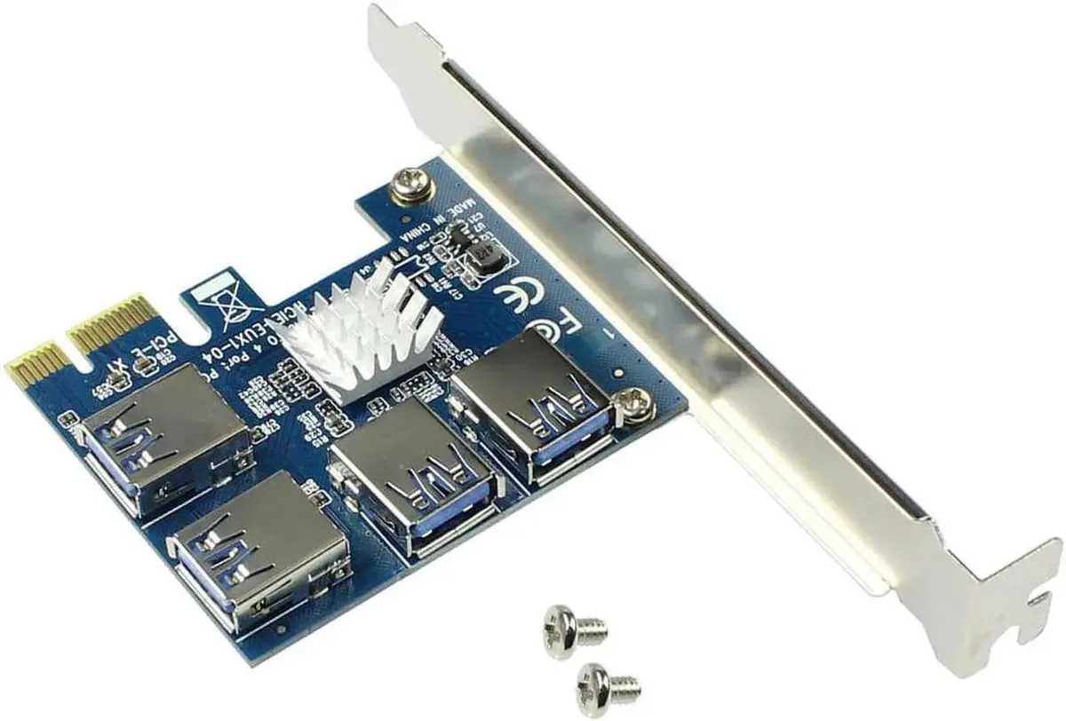 Vszerda Vszerda PCIe 1X to 4 PCI-E USB 3.0 Multiplier Card — product photo