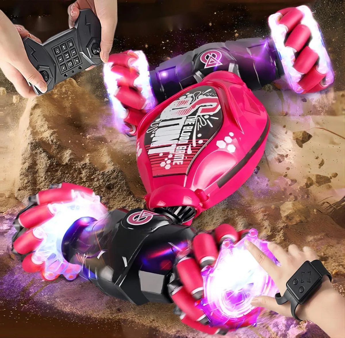 TROPRO TROPRO Gesture Sensing RC Stunt Car Red 2.4GHz 360° — product photo