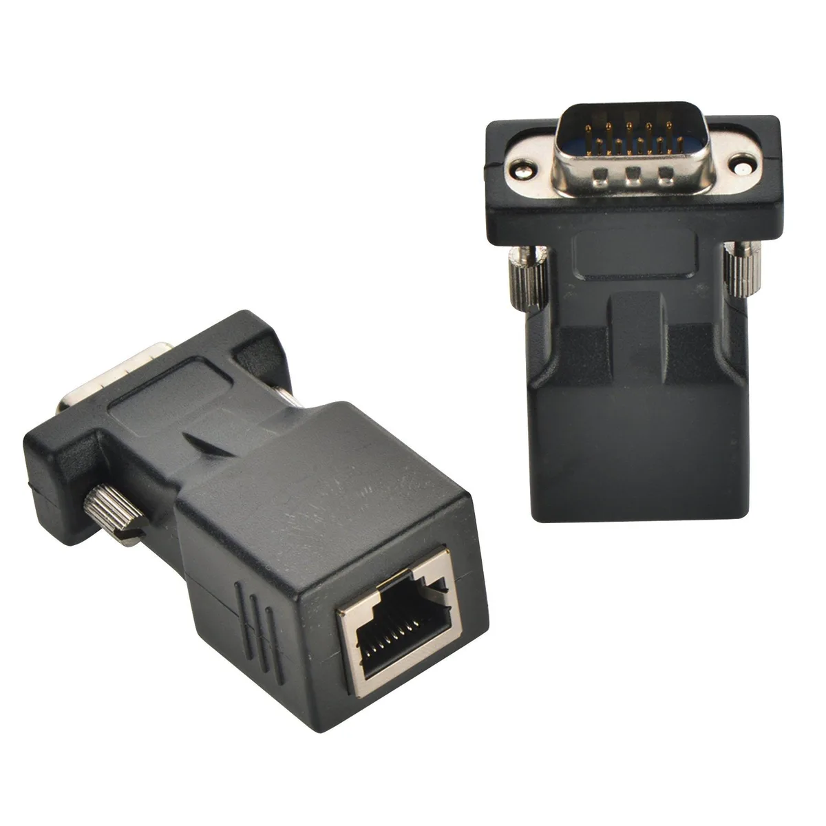 WRIARICH WRIARICH VGA Extender Adapter 2 Pack 15 Pin Male to RJ45 Female 65ft 20m — product photo
