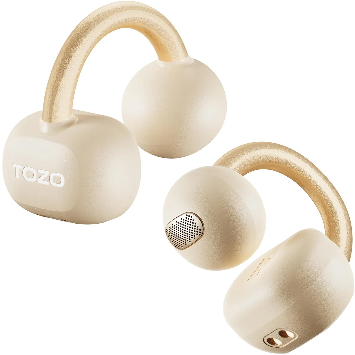  TOZO OpenEarRing T1308 Khaki Open-Ear Earbuds Bluetooth 5.4 — product photo