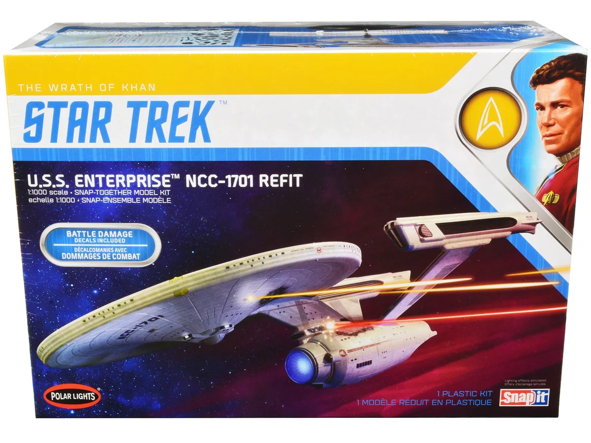 Polar Lights Polar Lights U.S.S. Enterprise NCC-1701 Star Trek II 1/1000 Scale Snap Model Kit hobby collectible — product photo