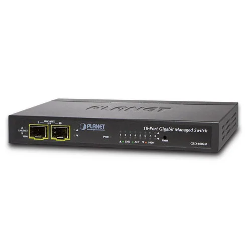 PLANET PLANET GSD-1002M 8-port Gigabit + 2-port SFP managed desktop network switch — product photo