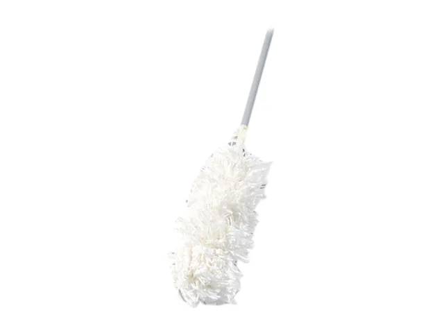 White extendable duster with angled head, reaches 51 inches