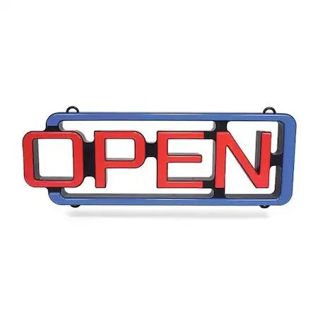  CM GLOBAL AC-01-RC LED Open Sign Red Blue 22 in 20 W — product photo