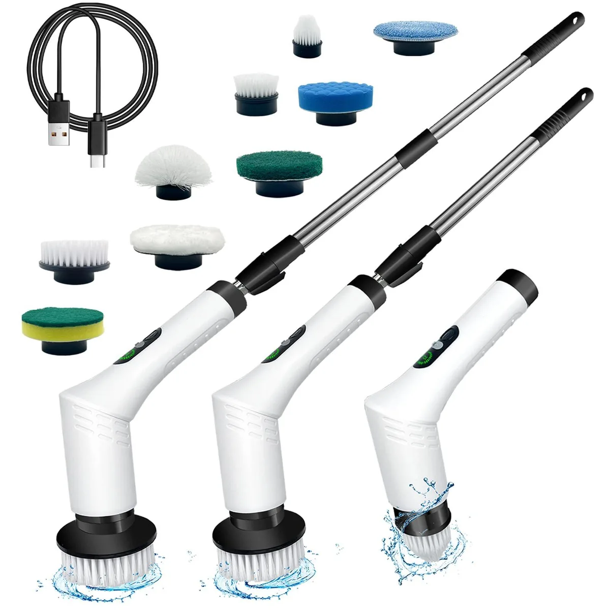 3M Spin Scrubber 9-in-1 Electric Cleaning Brush 9 Heads 2000mAh 350 RPM — product photo