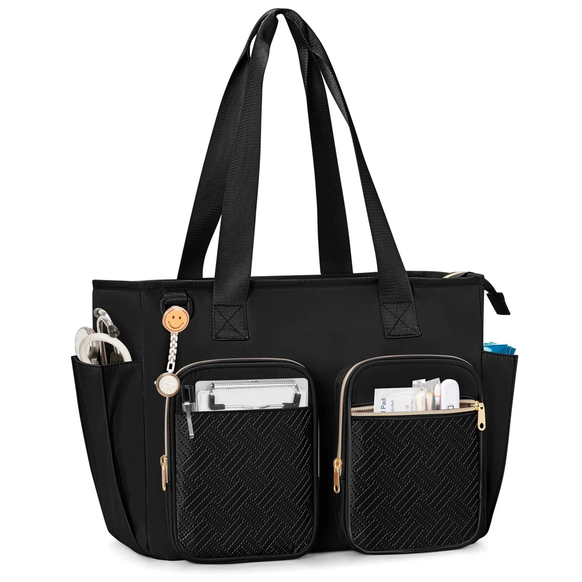 Bipra Bipra 2 in 1 accessory Nurse Tote Bag 15.5 x 6.7 x 13 inches Black — product photo