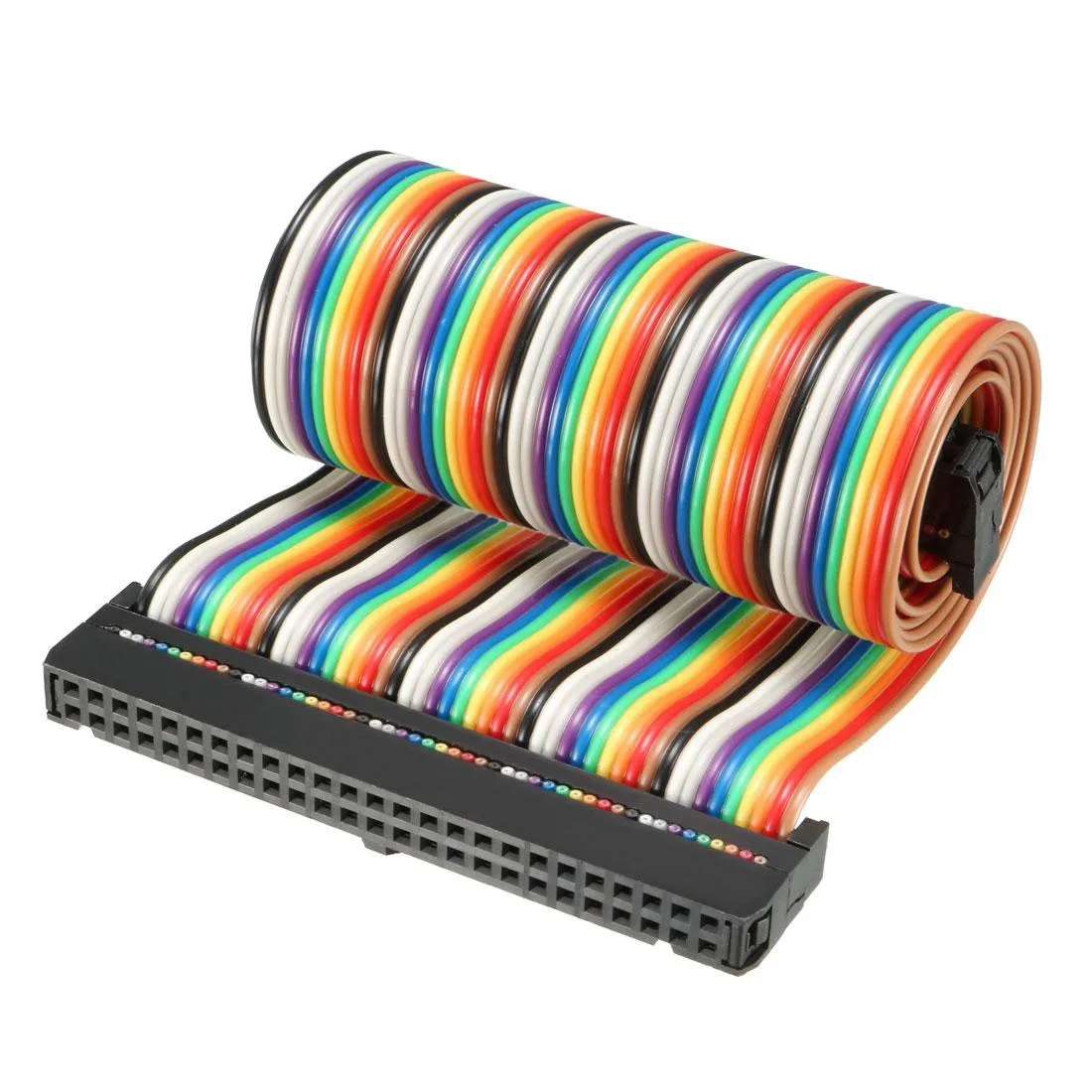 Unique-Bargains Unique-Bargains 50-Pin Flat Rainbow Ribbon Cable 43cm 2.54mm Pitch — product photo