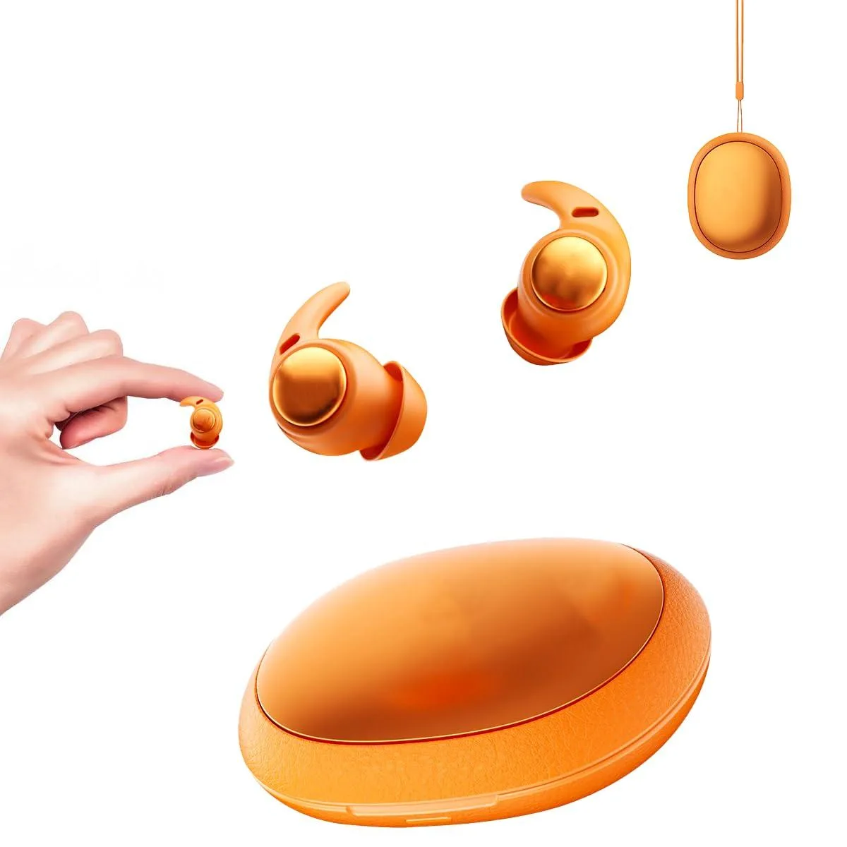 No Sew No Sew NE76 Orange Earbuds Bluetooth 5.4 150 Languages — product photo