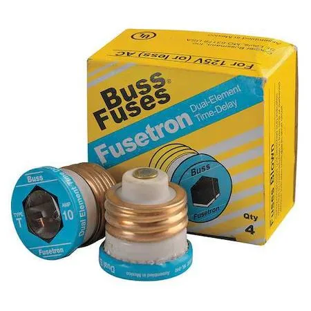 Bussmann Bussmann T-10 Plug Fuse 10A 125V 10kA 4 PK — product photo