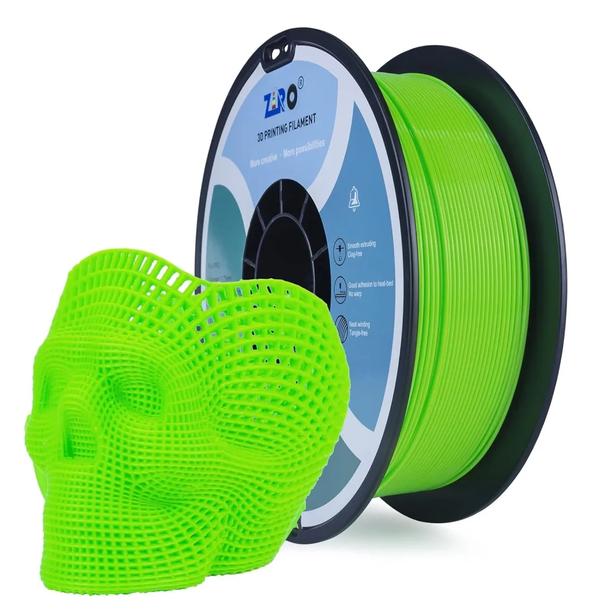 Ziro 3D Ziro 3D PLA Pro Filament 1.75mm 1kg Neon Green 3d printers accessory — product photo