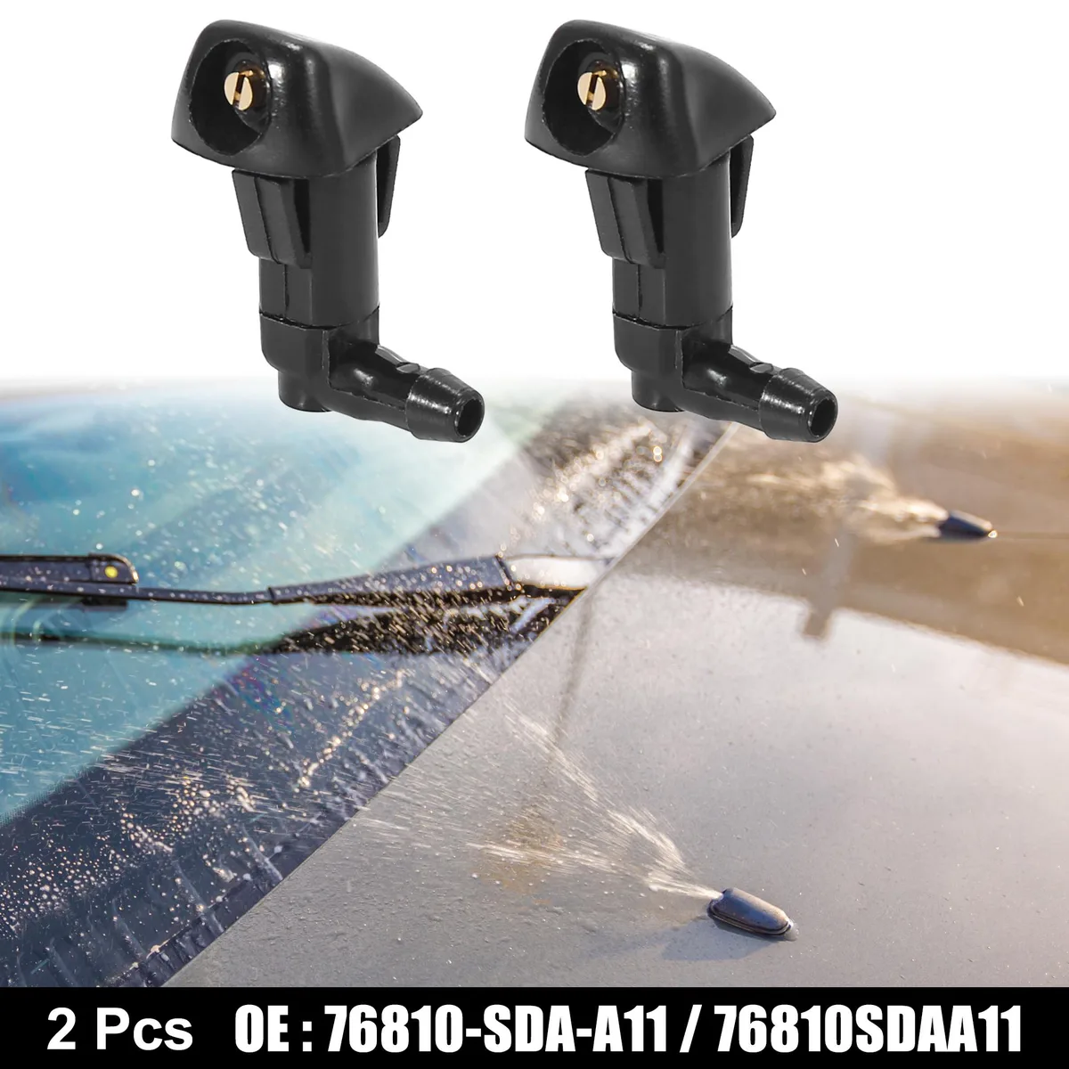Unique-Bargains Unique-Bargains 2PCS Front Windshield Wiper Nozzles for Honda Accord 03-07 Acura TL 04-08 — product photo