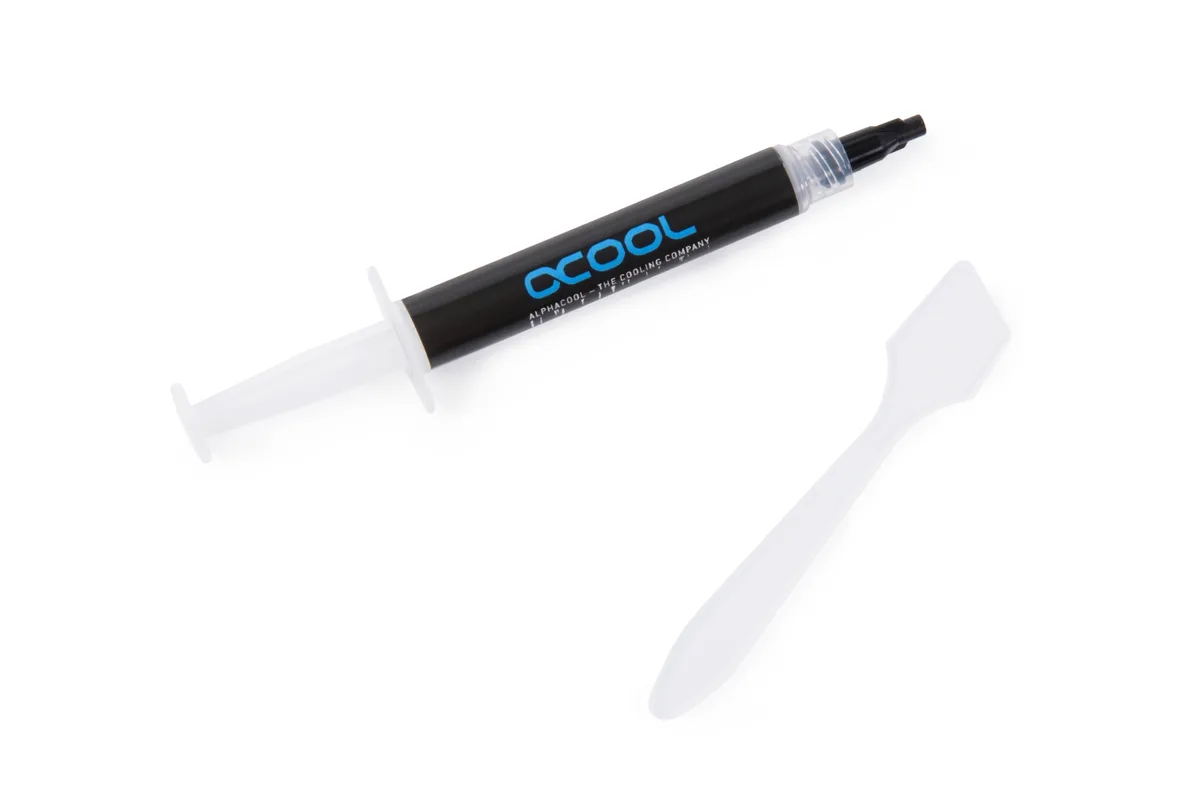 Grey thermal paste syringe 3.5g with plastic spatula