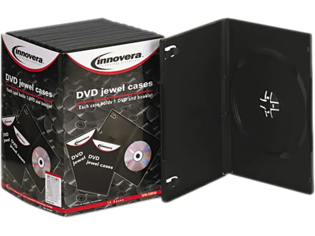 Innovera Innovera 72810 DVD case black 10 pack office equipment — product photo