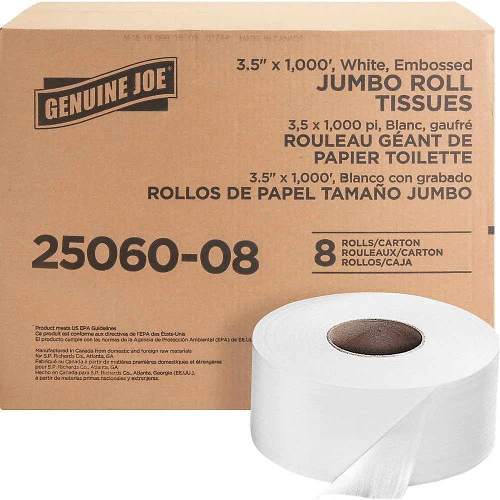 Genuine Joe Genuine Joe 2506008 2-Ply Bath Tissue 1000' 8/CT — product photo