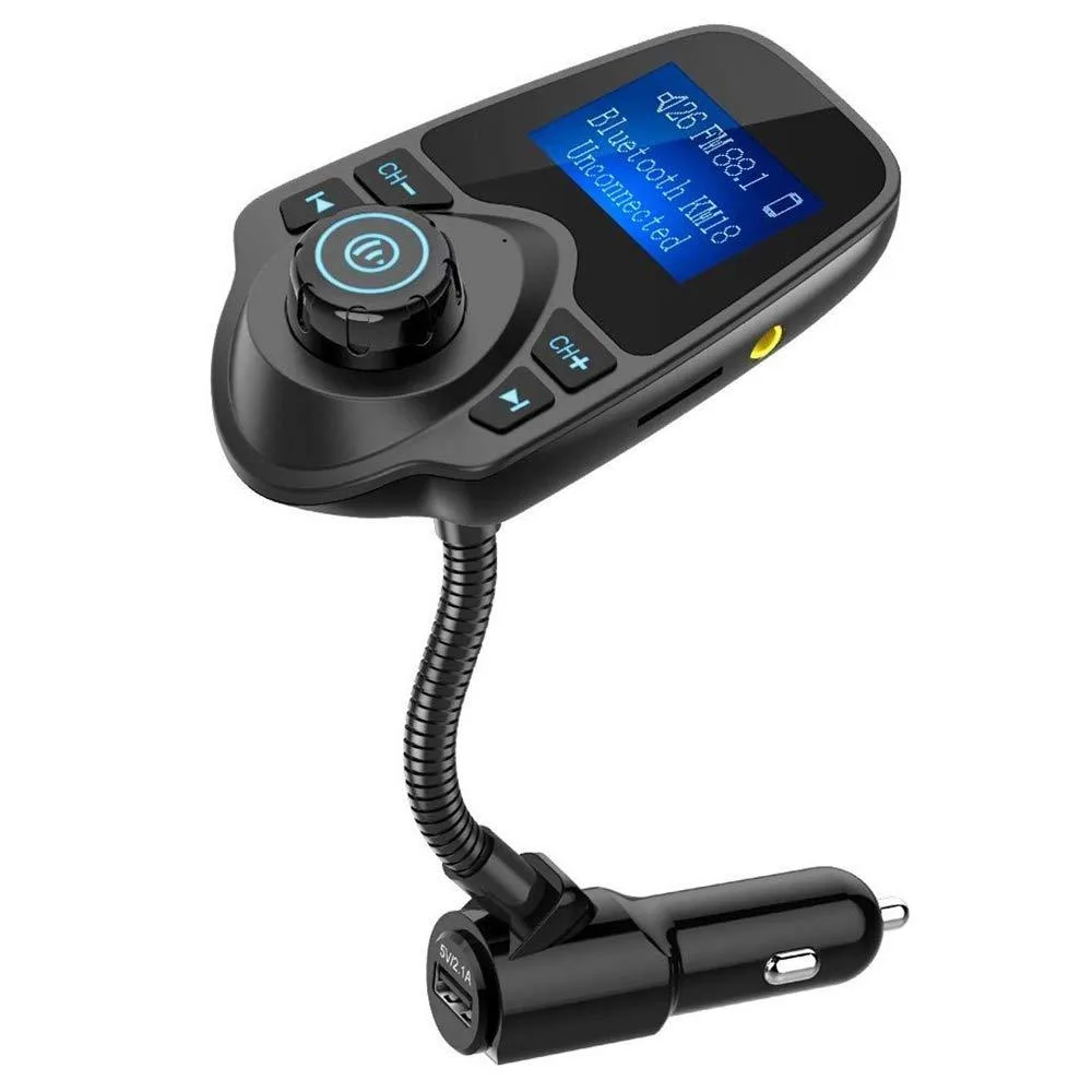  Scosche KM18 Bluetooth 5.0 FM Transmitter 1.44 Inch LCD Display Black Matte — product photo