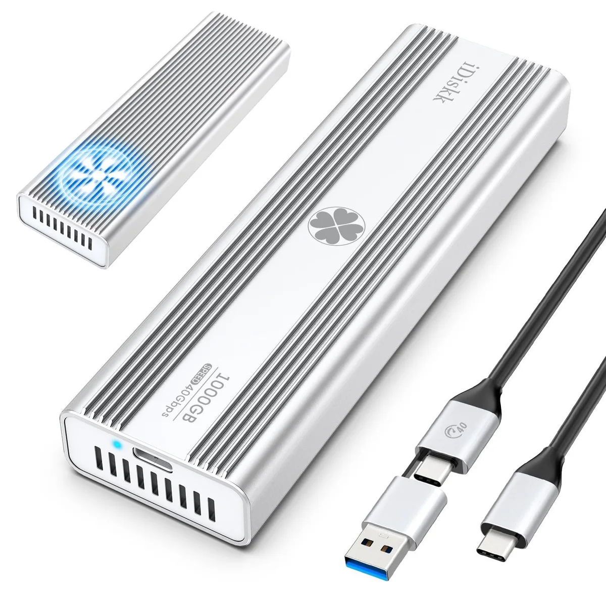 BoYata BoYata 40Gbps NVMe SSD Enclosure with Fan 2 in 1 accessory — product photo