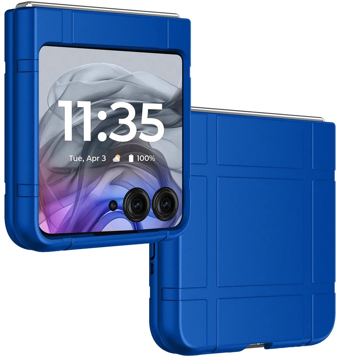 Nakedcellphone Nakedcellphone Textured Hard Case for Motorola RAZR 2024 2025 2026 Cobalt Blue — product photo