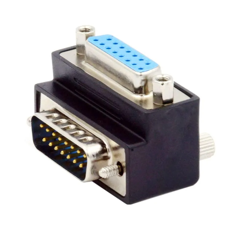 Fervit Fervit 15 Pin 90 Degree Angled D-Sub Male to Female Adapter Connector — product photo