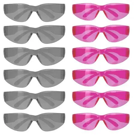 BISON LIFE BISON LIFE BL-KSSG1-CLCT-PGY-12 Keystone Safety Glasses Anti-Scratch Pink 12 Pairs — product photo