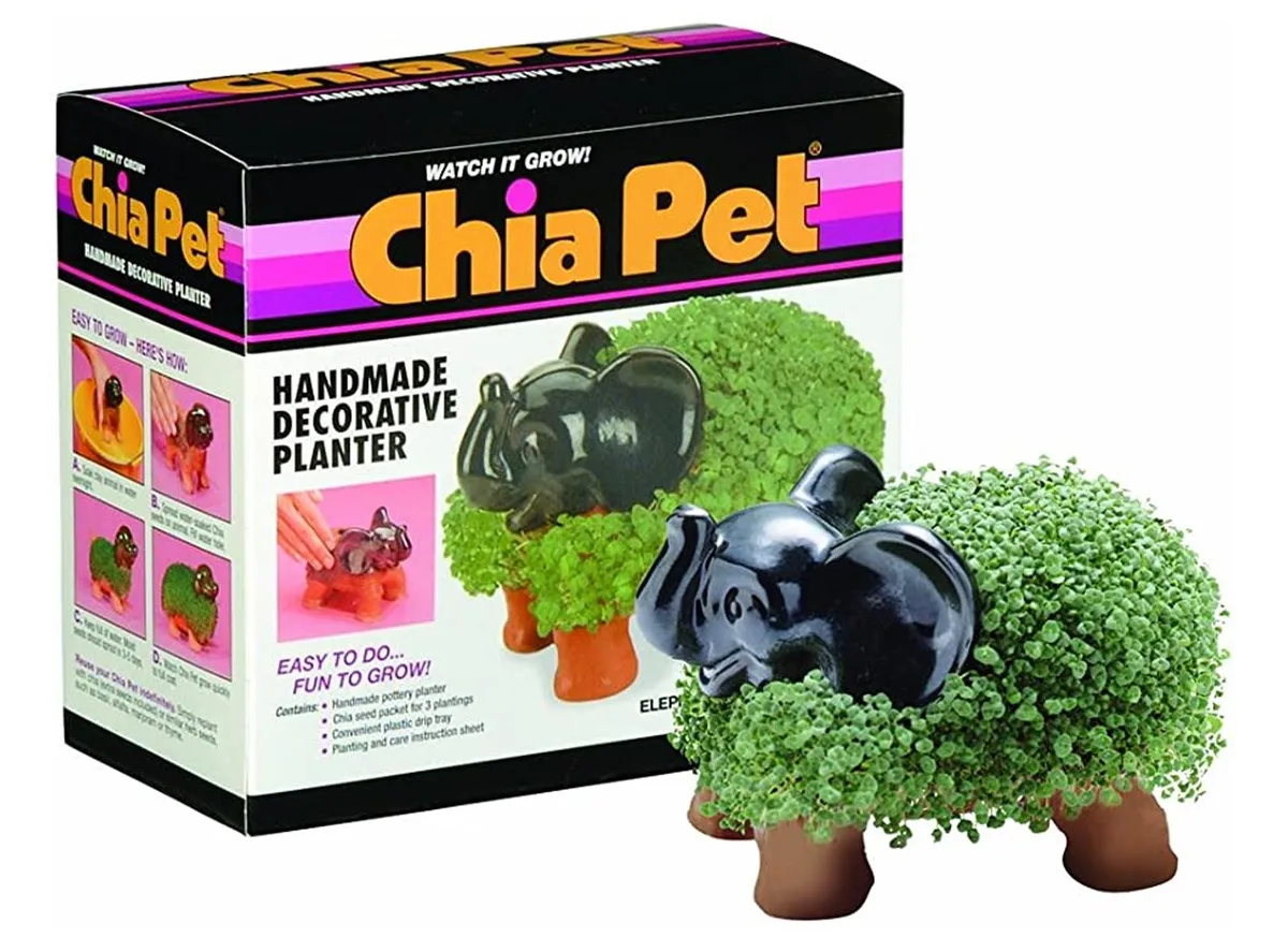 Chia Chia Pet Planter Elephant Orange 5 x 6 x 4 in — product photo