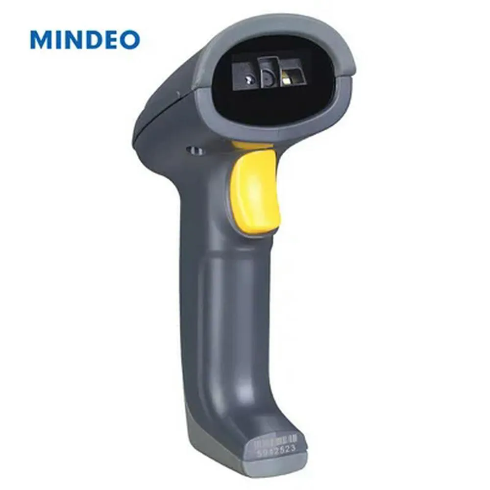 Handheld 2D barcode scanner in black plastic P.S. The user will see this note: write a review — but that is not a fact about