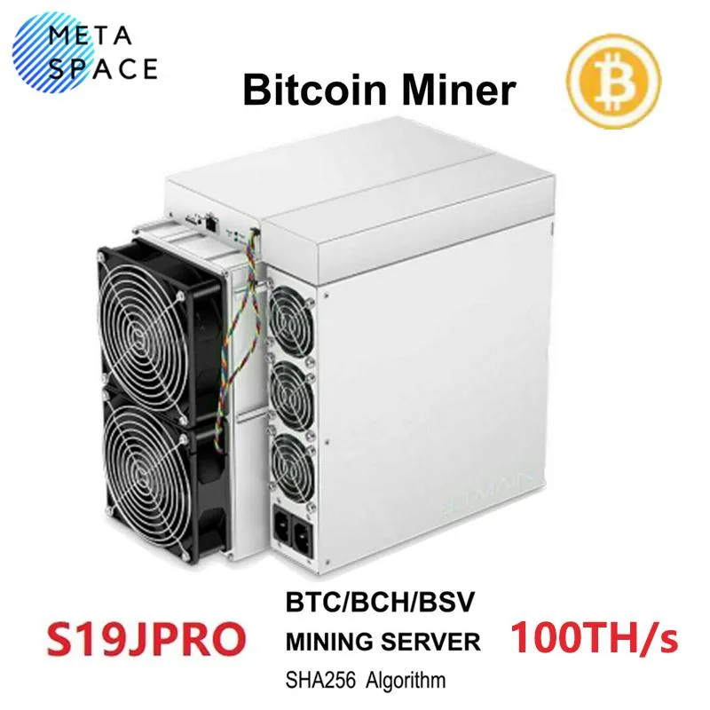 AFRNDK AFRNDK Antminer S19J Pro 100TH/s 3050W SHA-256 ASIC mining hardware — product photo