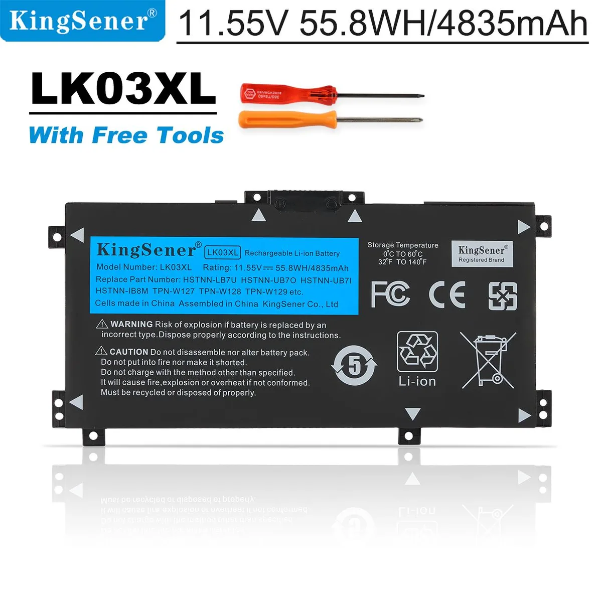 KingSener KingSener LK03XL 55.8Wh 4835mAh 11.55V laptop battery — product photo