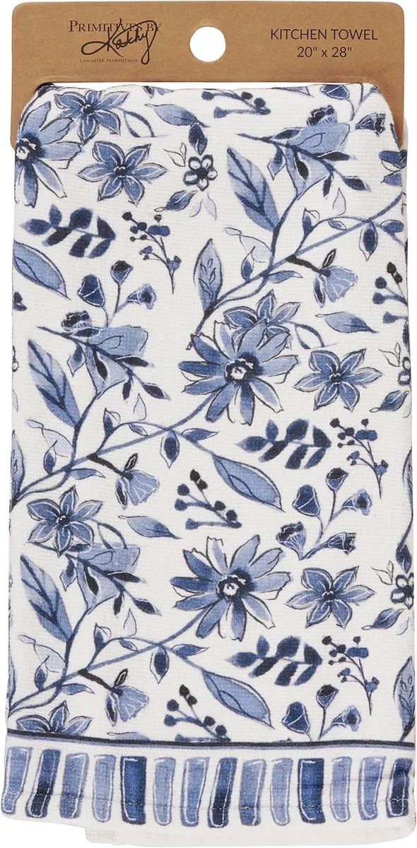 Primitives By Kathy Primitives By Kathy Blue Florals Kitchen Towel 20" x 28 — product photo