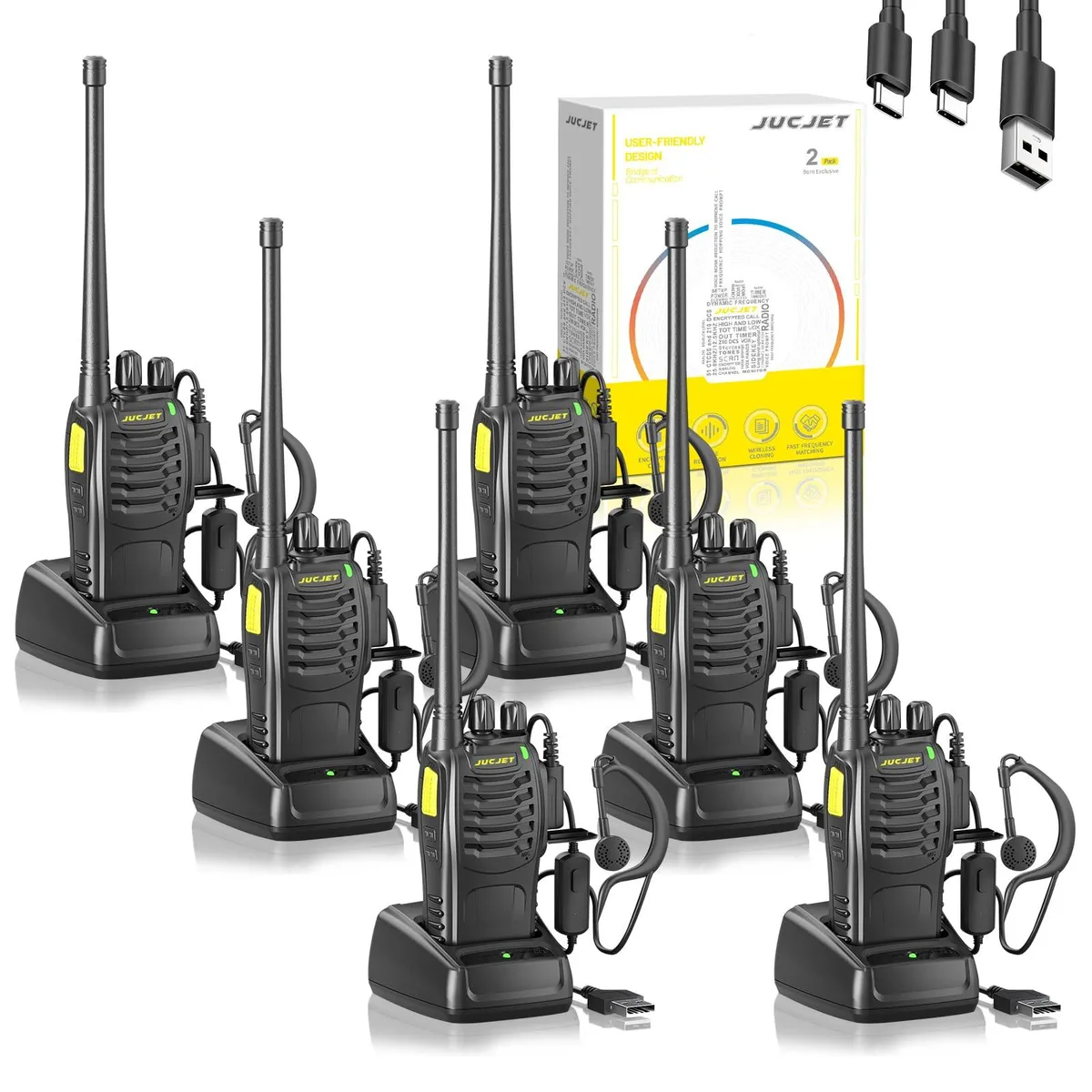 KEHIPI KEHIPI 888HD 16-ch two-way radio 6-pack — product photo