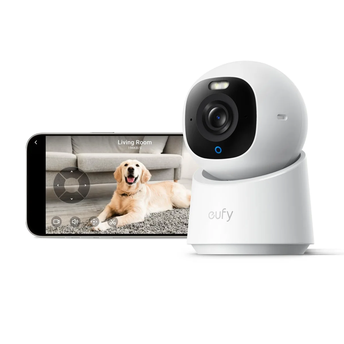  eufy Indoor Cam E30 T8417 4K 125° Pan Tilt AI White — product photo