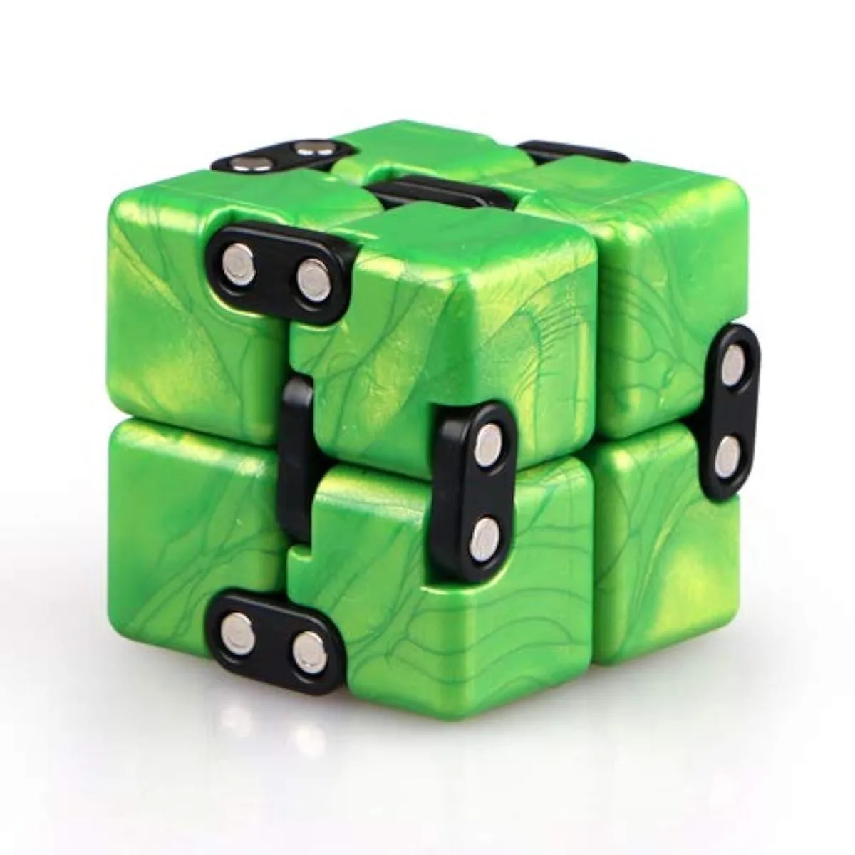 Little Golden Elephant Infinity Cube Fidget Toy Emerald Green 1.7 3.3 — product photo