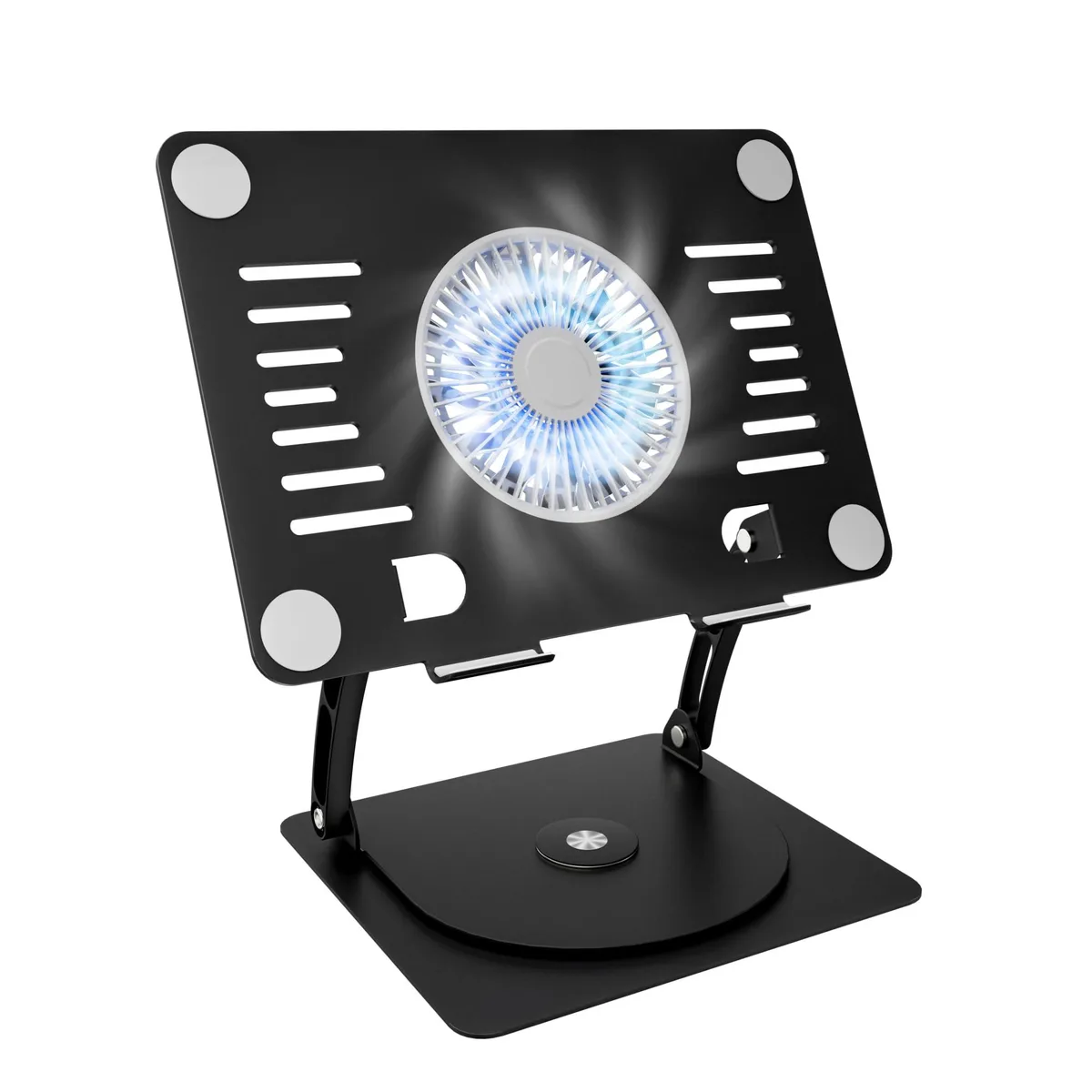 ENHANCE T628G MAX laptop cooling pad blue 140mm fan 360° rotation — product photo