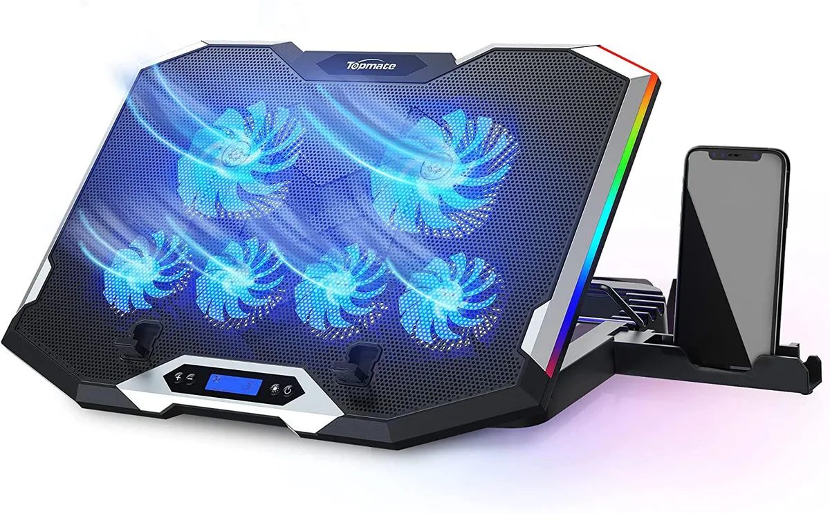 Claasico Claasico laptop cooling pad 15.6-17.3 inch 6 fans blue LED — product photo