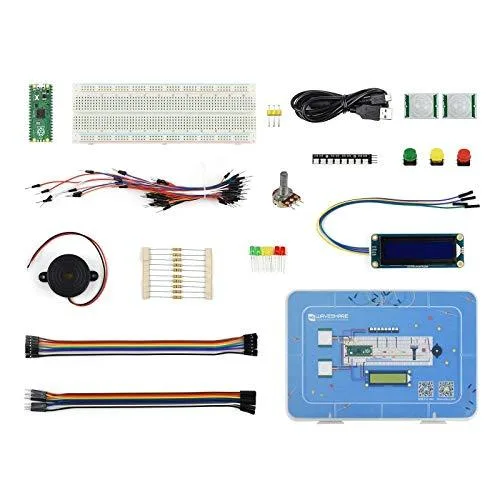 LORDWORLD LORDWORLD Raspberry Pi Pico Kit with LCD1602 RGB, PIR, WS2812 LED, Breadboard, Storage Box — product photo