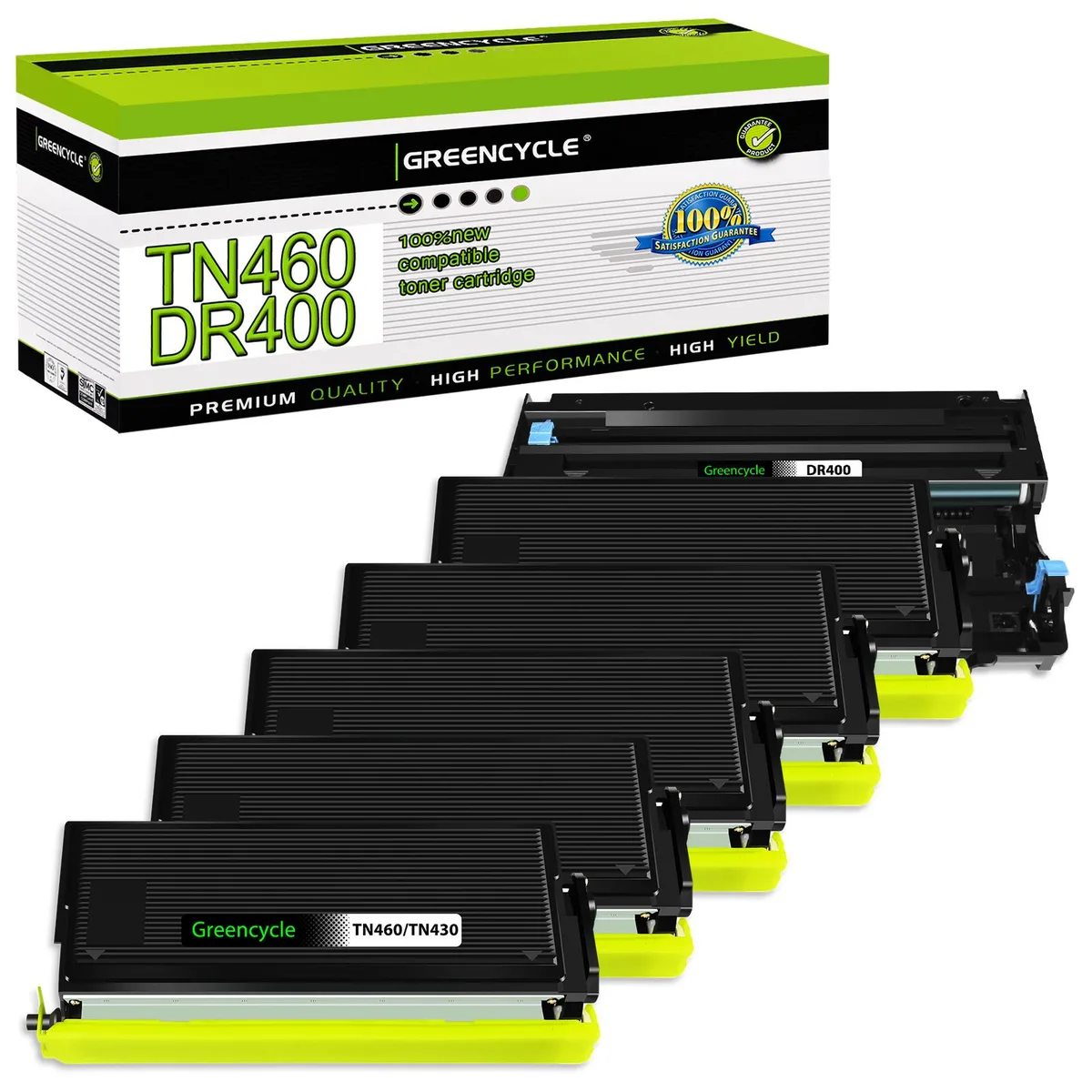 GREENCYCLE GREENCYCLE TN460 DR400 Toner Cartridge and Drum Unit Set (5 Toner, 1 Drum) — product photo