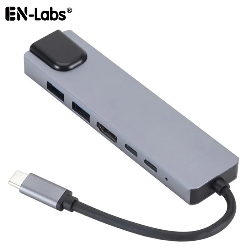 EN-Labs EN-Labs UC2HDRJ452U3UCPD87W 6-in-1 USB-C Hub usb display adapter — product photo