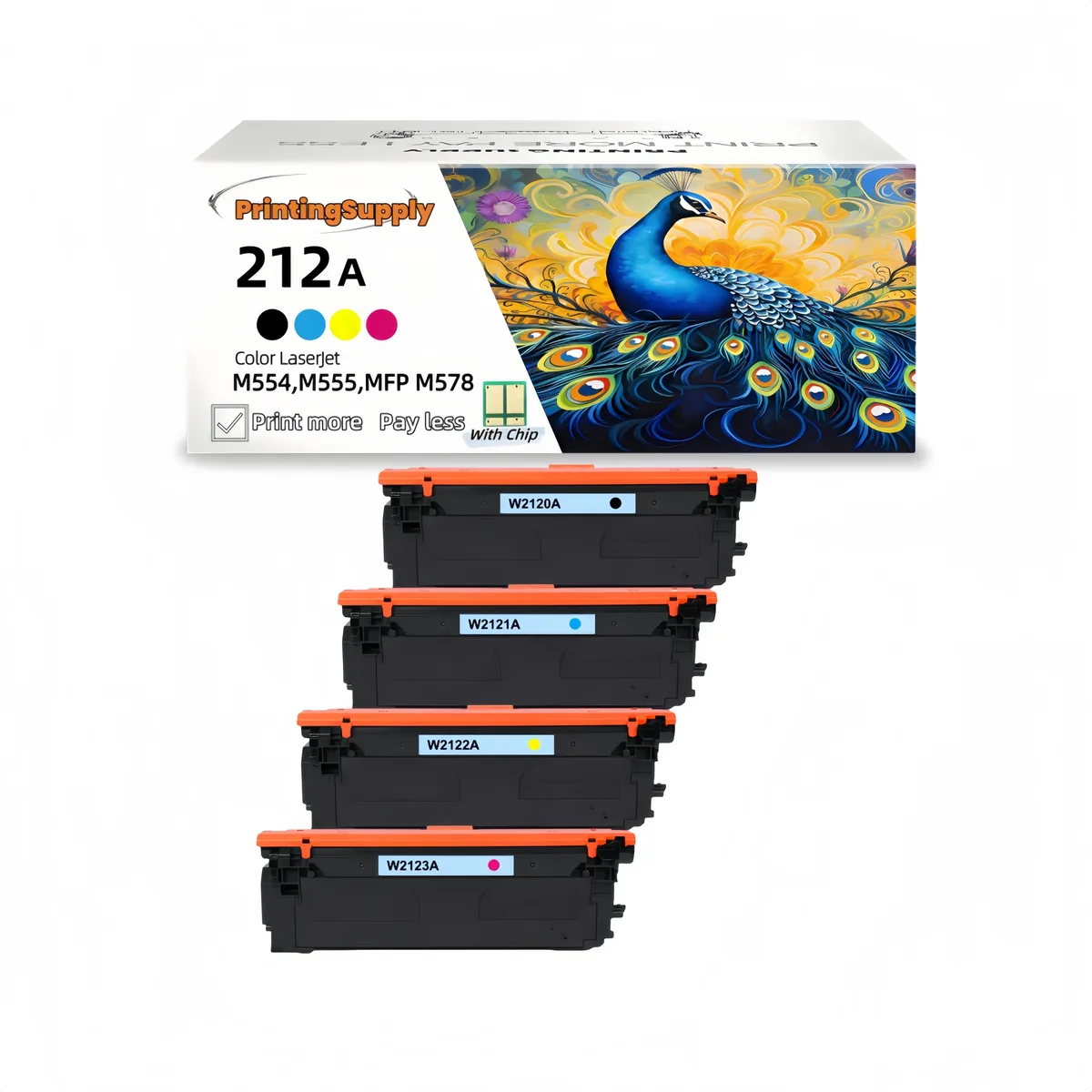 Aster Graphics Inc Aster Graphics Inc 212A BKCMY 4 Pack Compatible Toner Cartridge — product photo