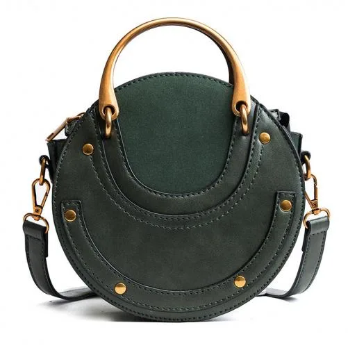 Interloper Interloper Round Leather Crossbody Bag Small Green 6.7 x 6.3 x 3.15 in — product photo