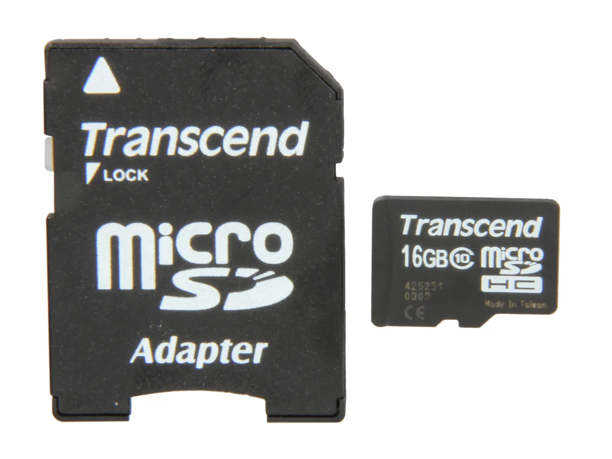 Transcend Transcend TS16GUSDHC10 16GB microSDHC memory card — product photo