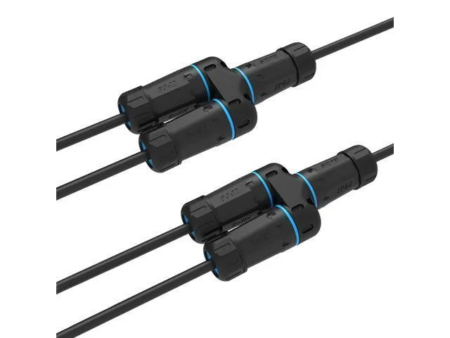 LORDWORLD LORDWORLD IP68 Waterproof RJ45 Coupler Splitter 1 in 2 Out Female Pair — product photo